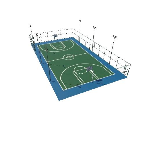 Modular Basketball Court A3 Triangulate